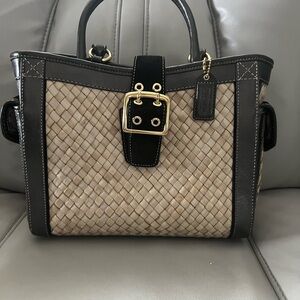 Coach Black and Tan Woven Satchel
*****SOLD*****SOLD